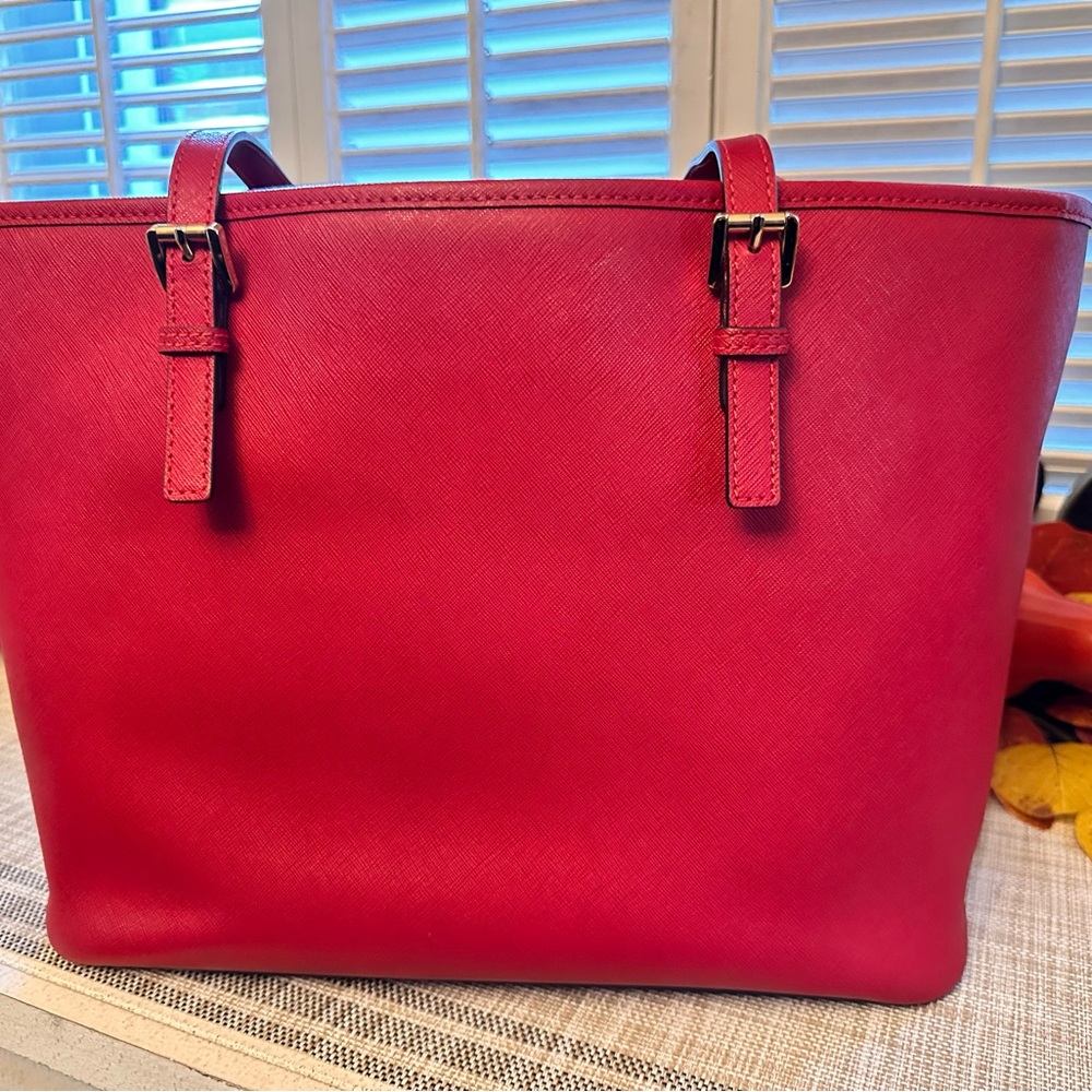 Michael Kors Vibrant Red Tote - Picture 2 of 9